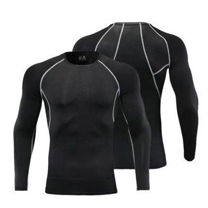 Ampex's Jet Black Stylish Compression T-Shirt